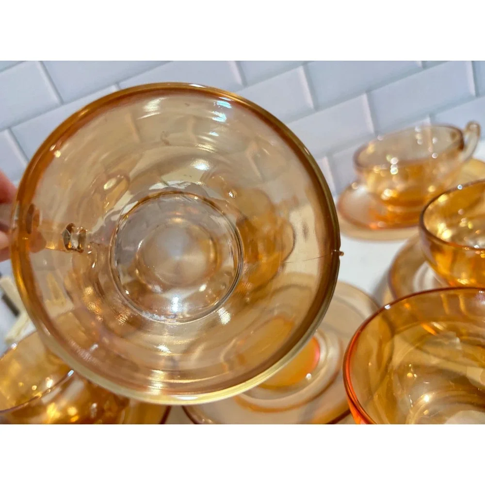 federal glass lot saucers